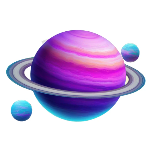 lisa frank saturn planet sticker