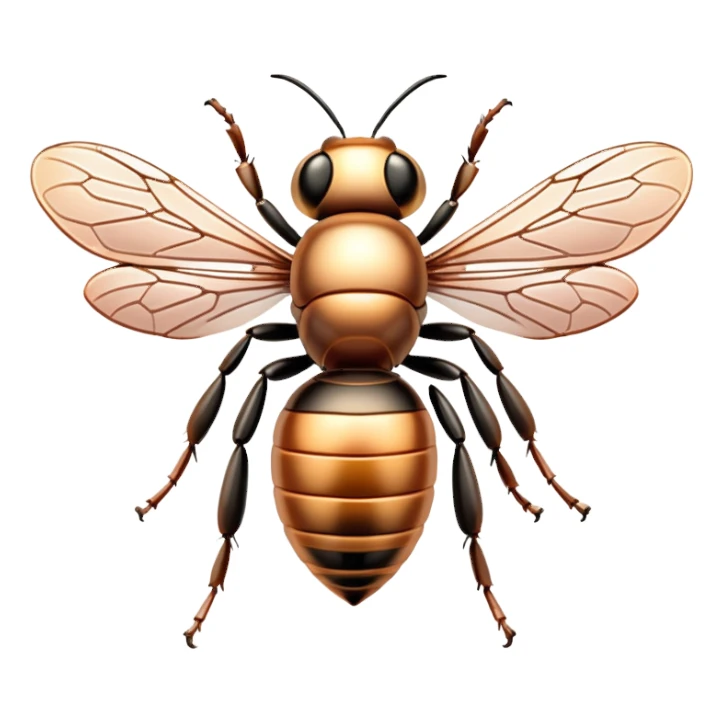 Rose gold honey bee sticker