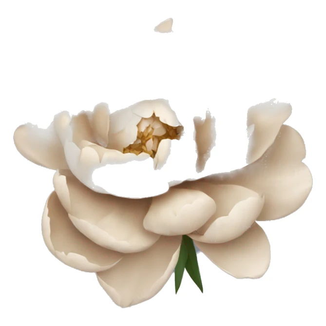 Peonie beige with white bow sticker