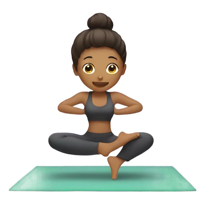 Doing Yoga on the yogamatt sticker