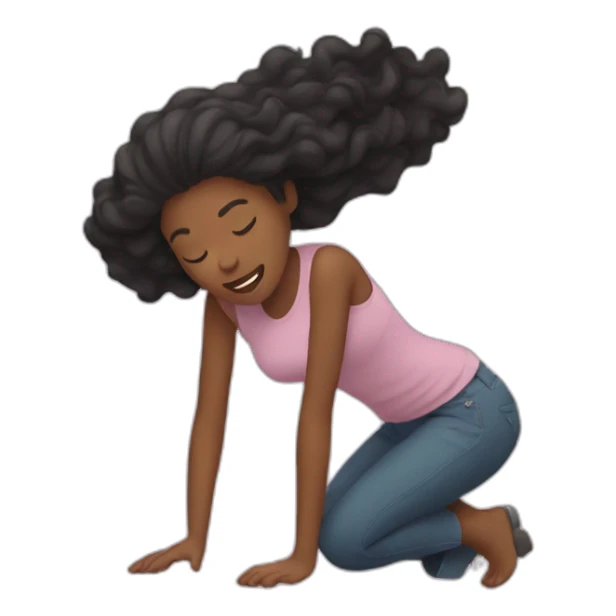 BLACK WOMAN rolling over sticker