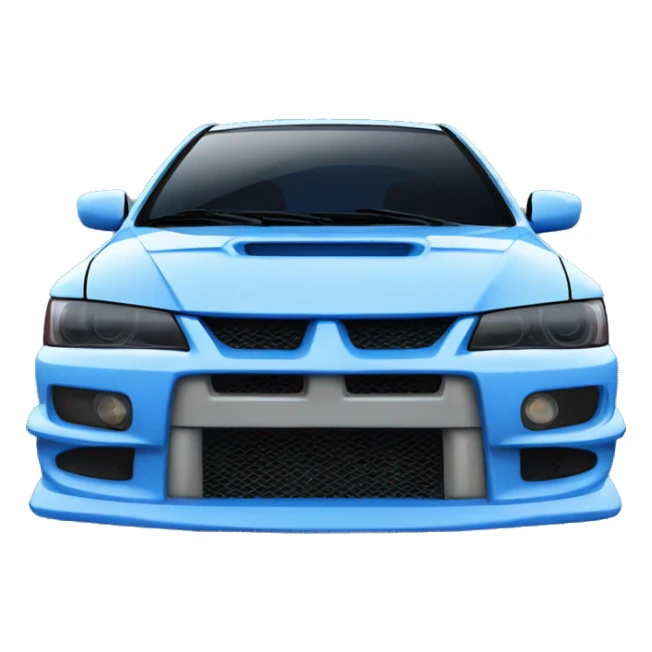 mitsubishi lancer evo 9 blue sticker