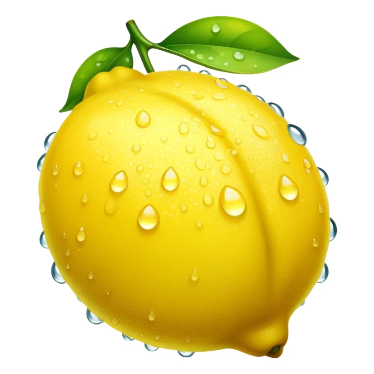 lemon with dewdrops sticker