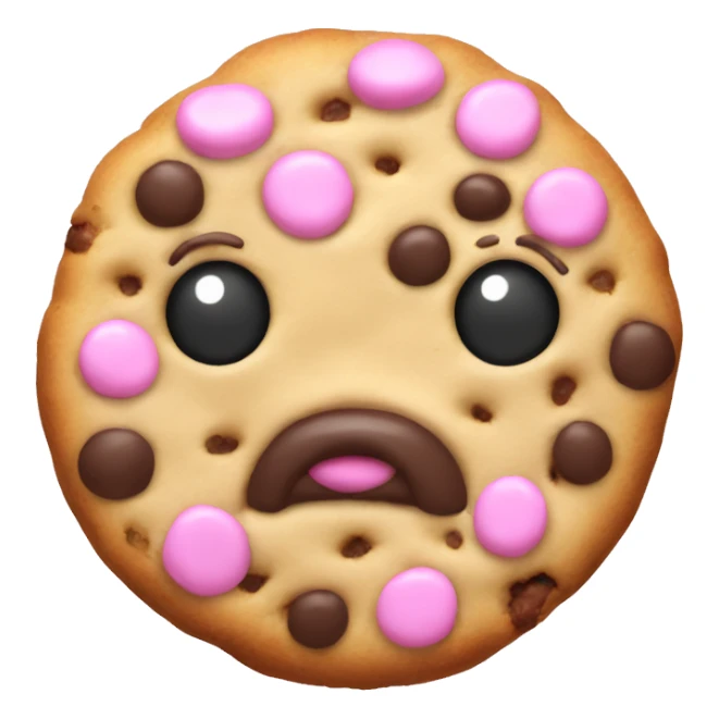 pastel pink choco chip cookie sticker