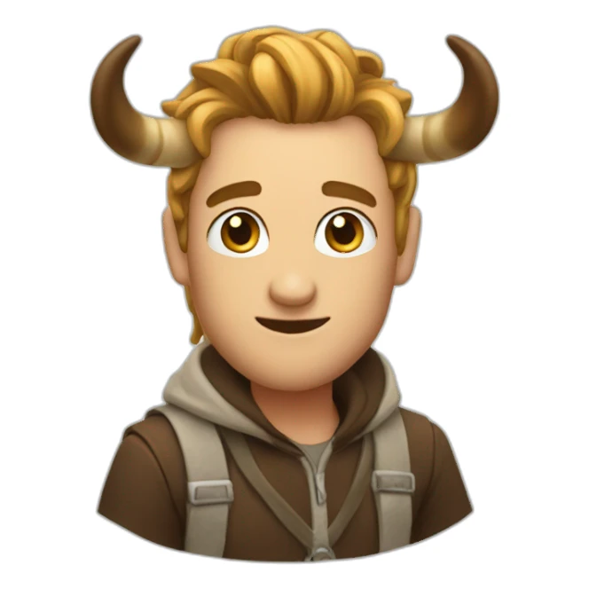 Me with long horn sticker