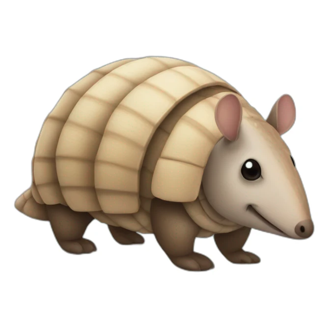 Cute Armadillo with a question mark over its head sticker