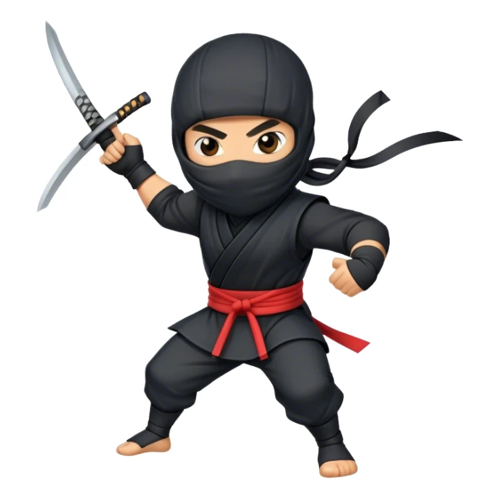 Ninja doing the low taper fade meme sticker