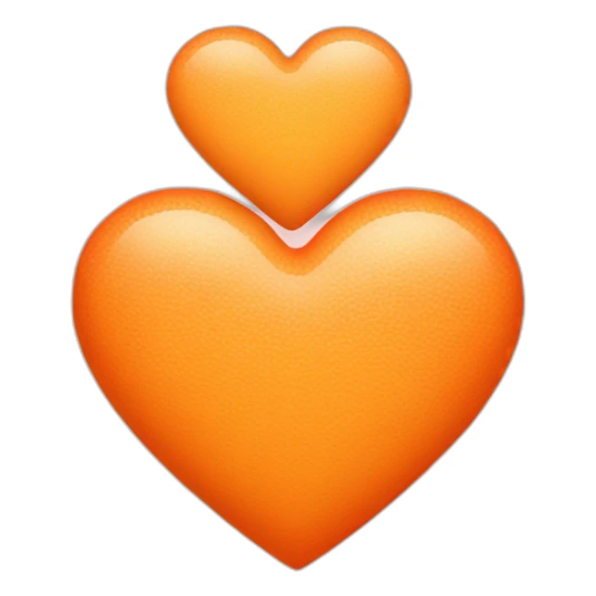 Heart orange pastel sticker