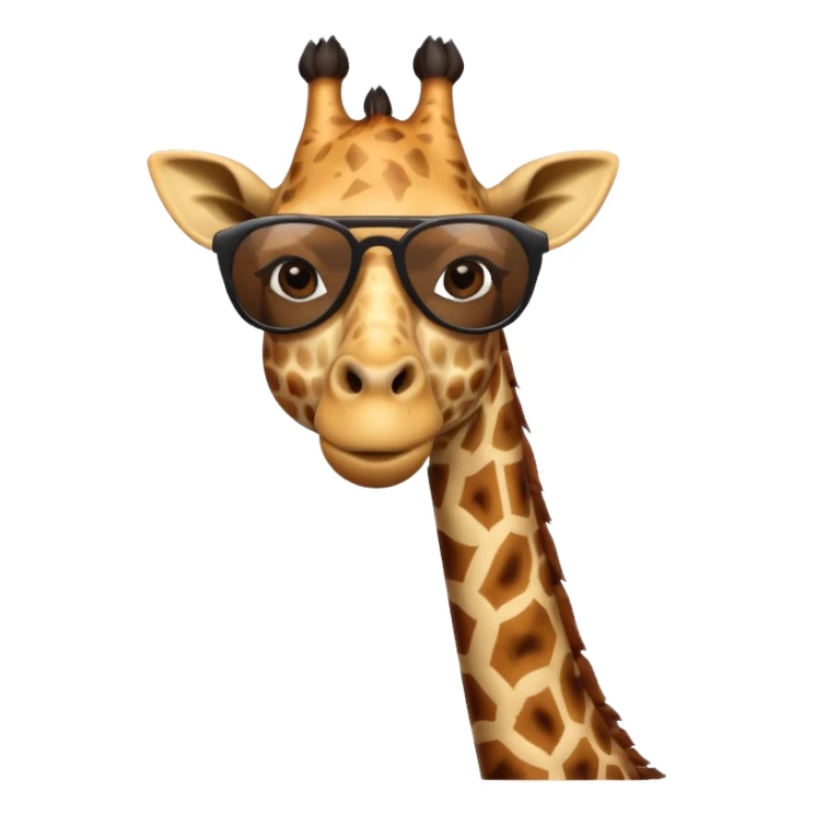 giraffe head and body wtih black sunglasses  sticker