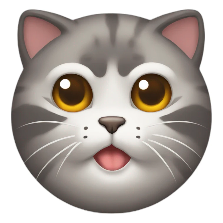 Angry and sleepy looking cat sticker