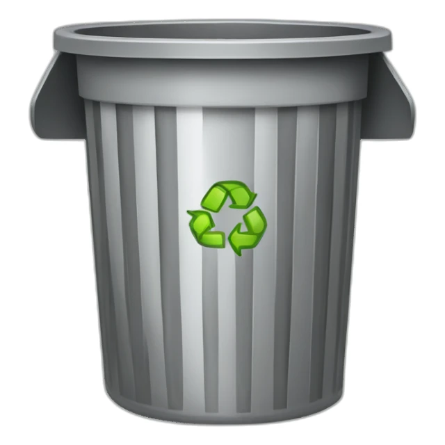 a recyclable trash bin for brains sticker