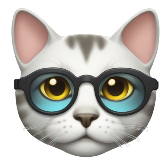 cat with snorkle on sticker