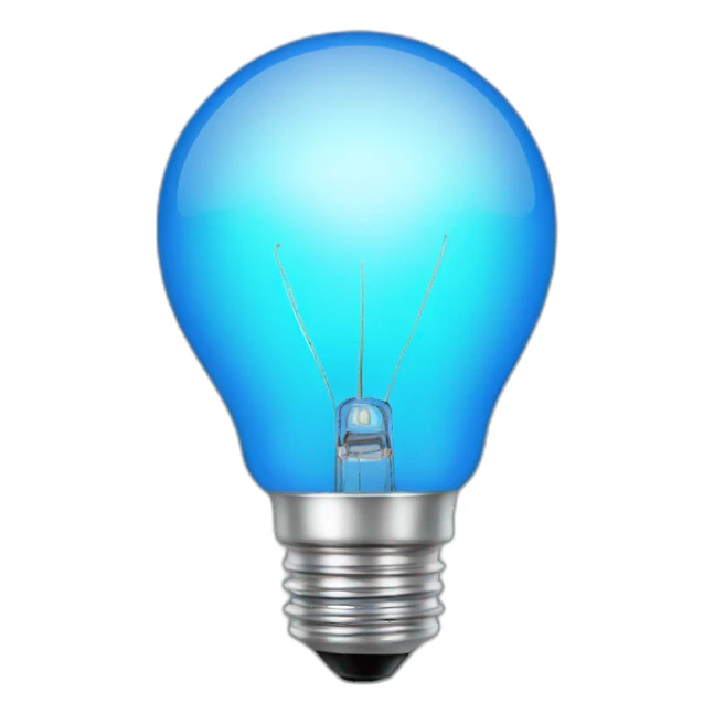 blue light bulb sticker