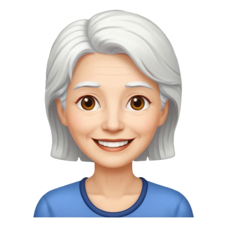older woman with white hai  sticker