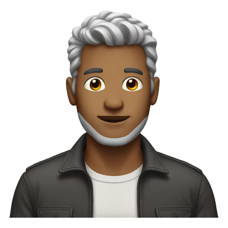 man gey hair  sticker