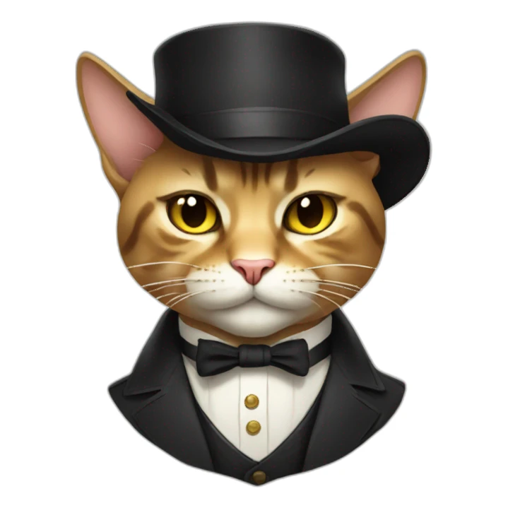 rich badass cat sticker