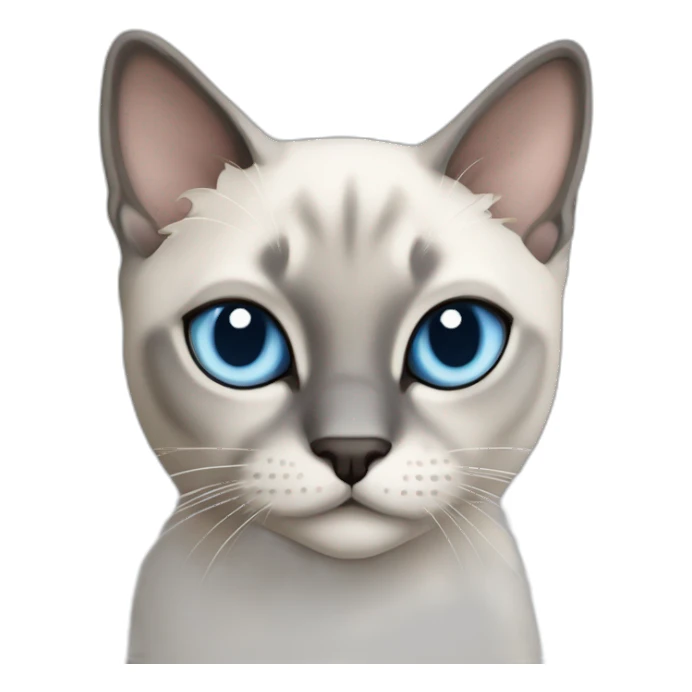 Blue Tabby Point siamese cat love around sticker