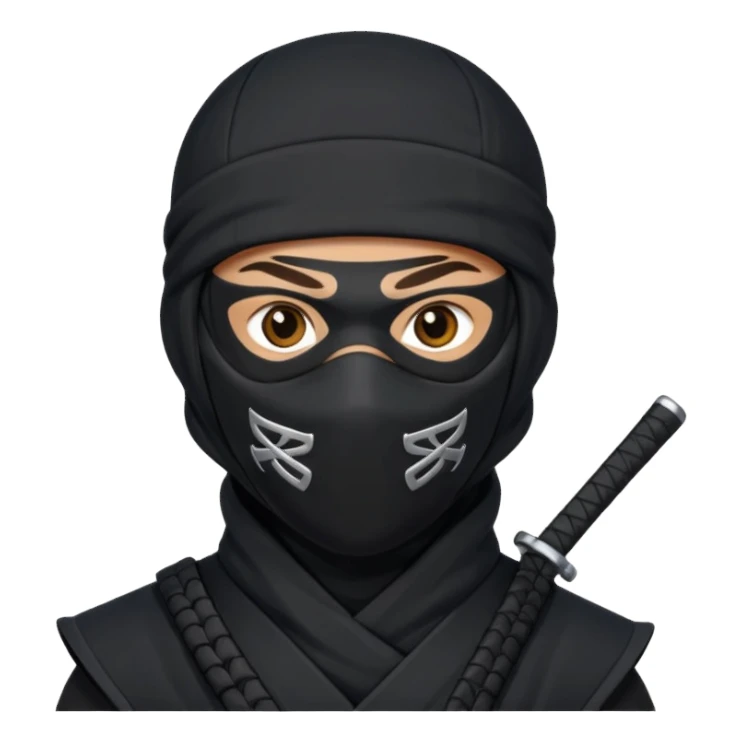 Ninja with MB written on it sticker