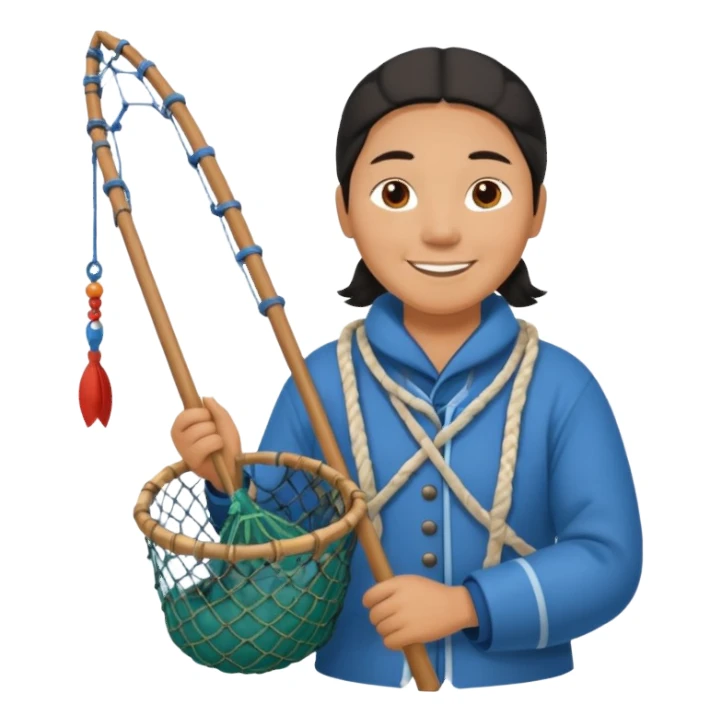 Inuit with nets sticker