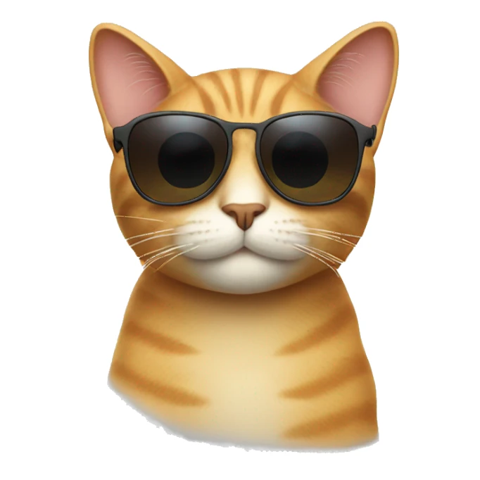 Cat with sunglasses sticker