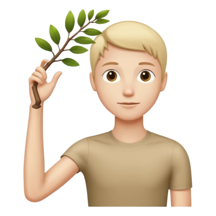 Brazo súper delgado como una rama sticker