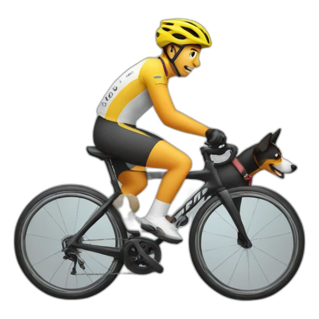 Cycling with a dog sticker