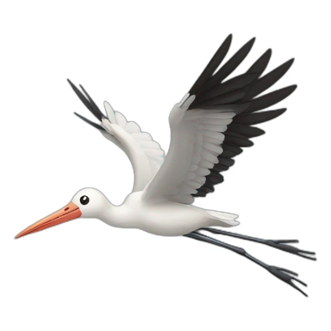 Stork fly sticker