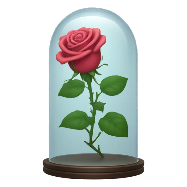 Rose in a glass case sticker