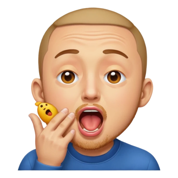 mac miller yawning emoji sticker