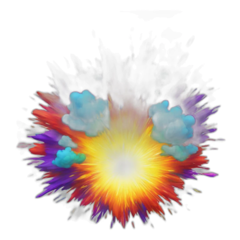 colorful explosion sticker