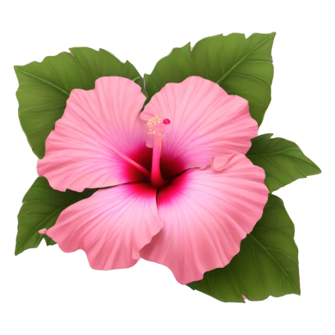 pink hibiscus flower sticker