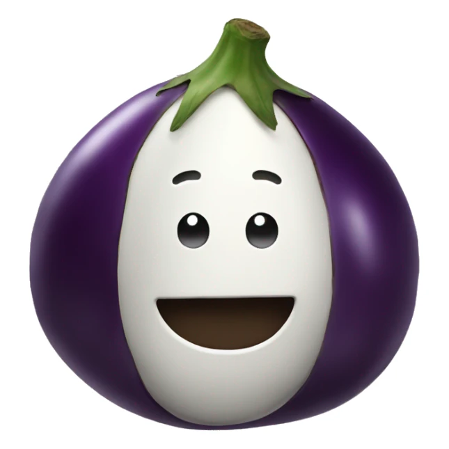 Holding an eggplant  sticker