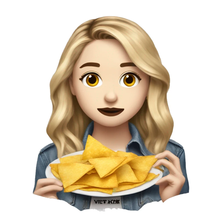 sabrina carpenter eating nachos  sticker