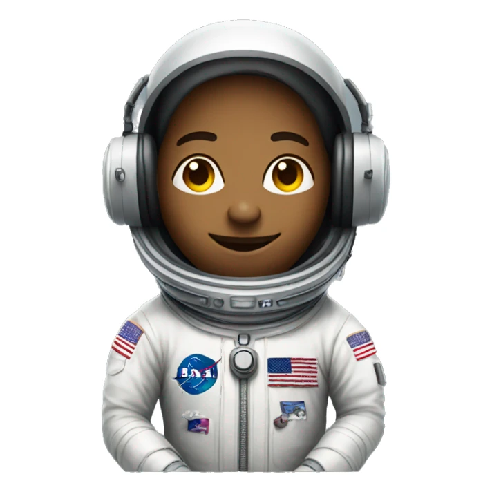 astronaut with headphone sticker