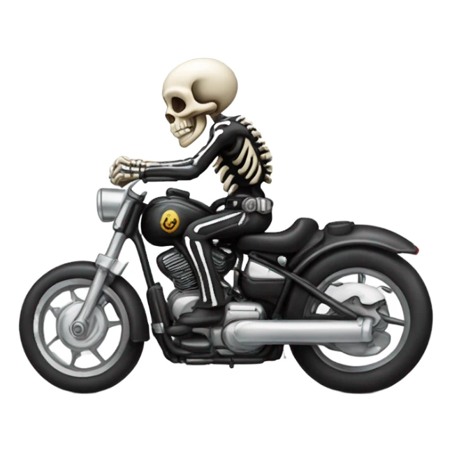 Skeleton riding motorcycle  sticker