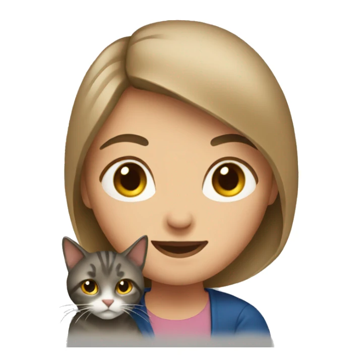Women with cat sticker