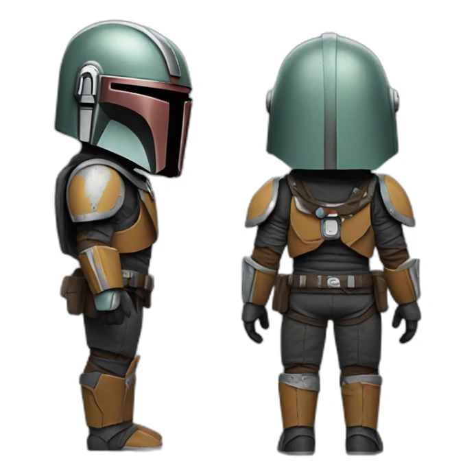 mandolorian sans pants sticker
