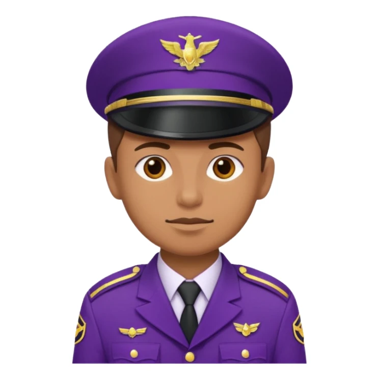 soldier with purple clothes sticker
