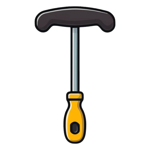 hand gripping a handle sticker