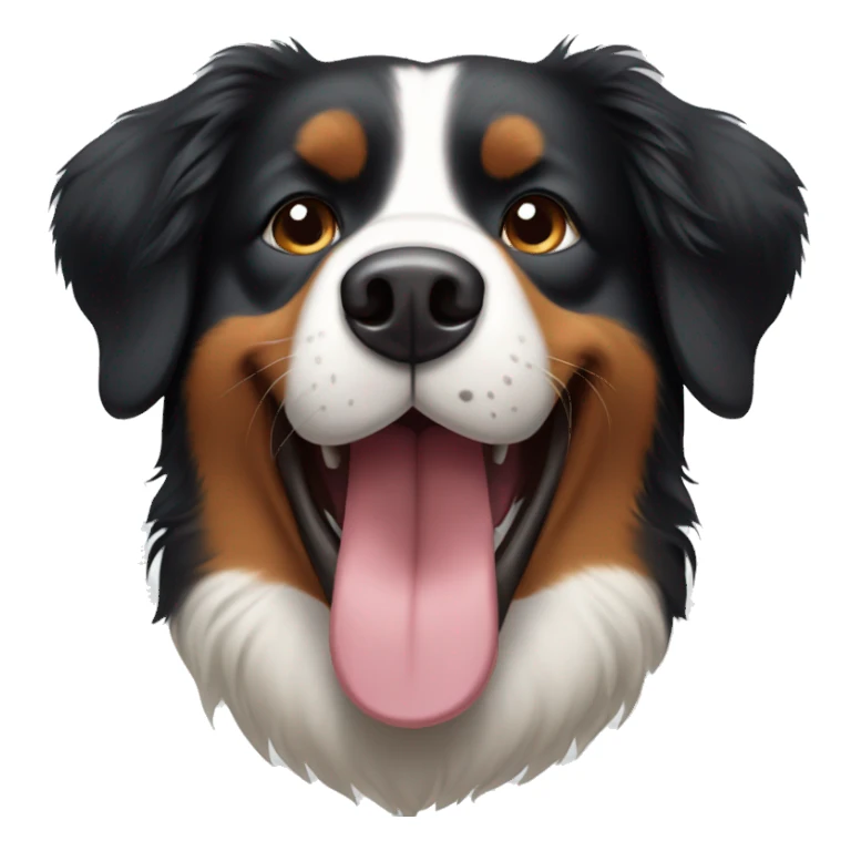 Happy Bernese Mountain Dog Face sticker