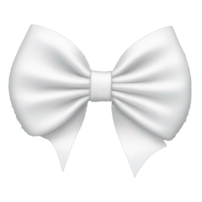 white hair bow sticker