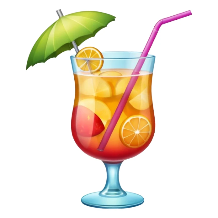 minimalistic beach cocktail emoji sticker