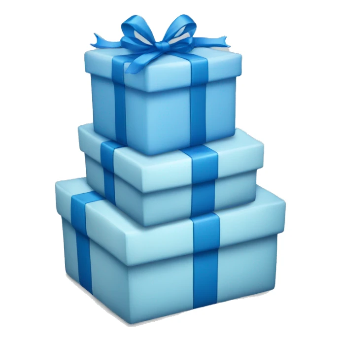 3 blue christmas presents sticker