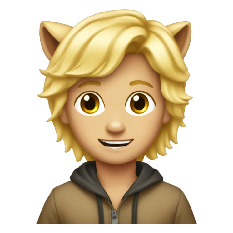 Blond boy on a cougar sticker