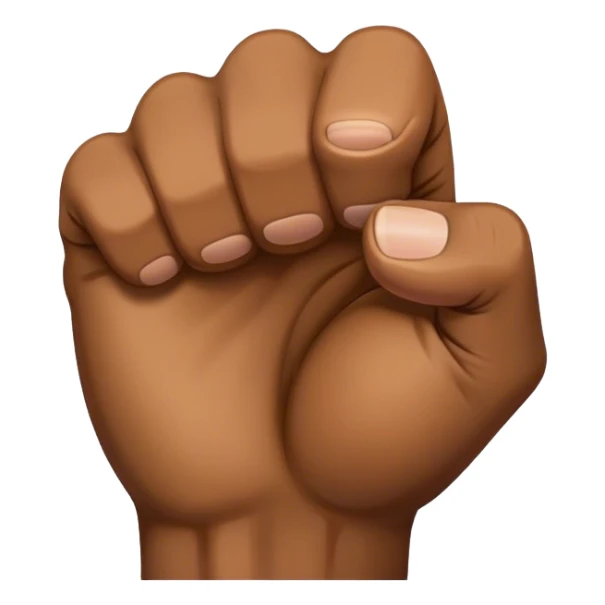 Left front facing fist sticker