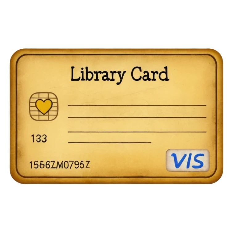 Library card
 sticker
