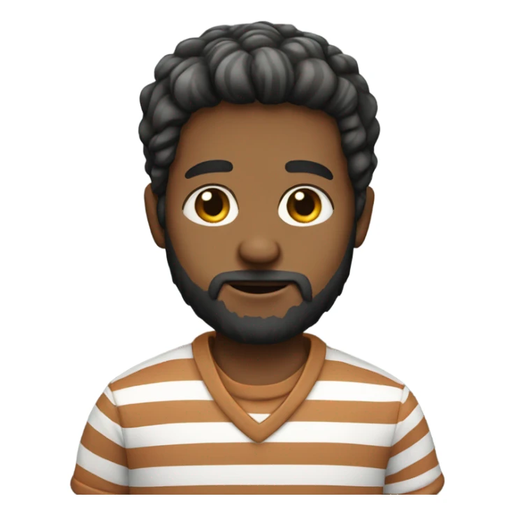 bearded boy in striped shirt sticker