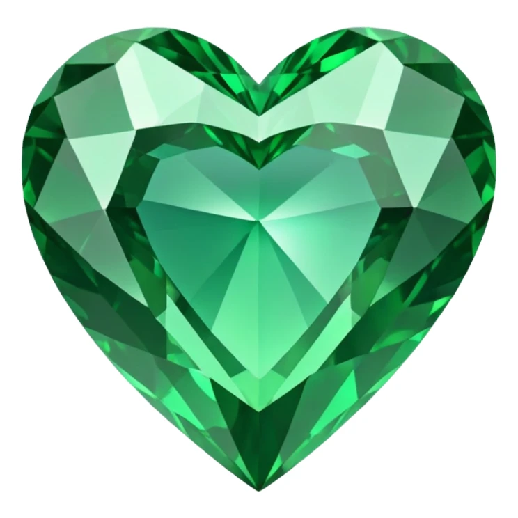 green diamond heart sticker
