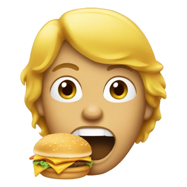 Person eating McDonald  sticker