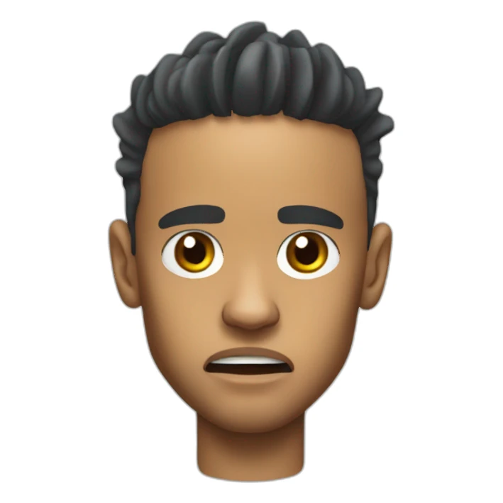 head of neymar who is afraid sticker